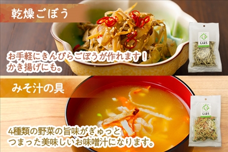 北海道 士幌産 乾燥野菜 6種 セット 大根 人参 ミニトマト 玉ねぎ ごぼう 長ネギ 黒千石 炊き込みご飯 スープの具 みそ汁 ドライベジ 干し野菜 ミックス ドライトマト 切り干し大根 きんぴらごぼう 味噌汁 国産 簡単 時短 保存食 送料無料 十勝 士幌町【E01】