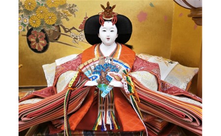 雛人形 京十番親王 花丸唐草 焼桐畳台飾り 雛人形