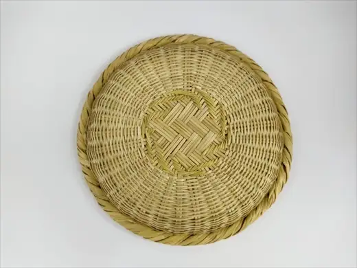 富士北麓”勝山”スズ竹細工「中皿」1枚 山梨県伝統工芸品