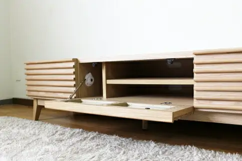 【開梱・設置】アゼル 150cm テレビボード（ナチュラル）　AX001