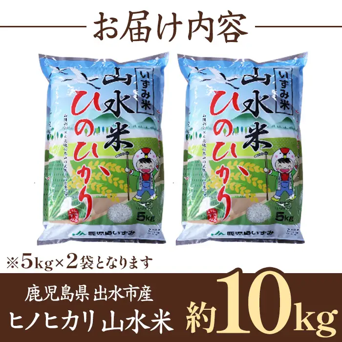 鹿児島県 出水市産 ヒノヒカリ 山水米 10kg 白米 精米 【JA鹿児島いずみ(米)】 i072