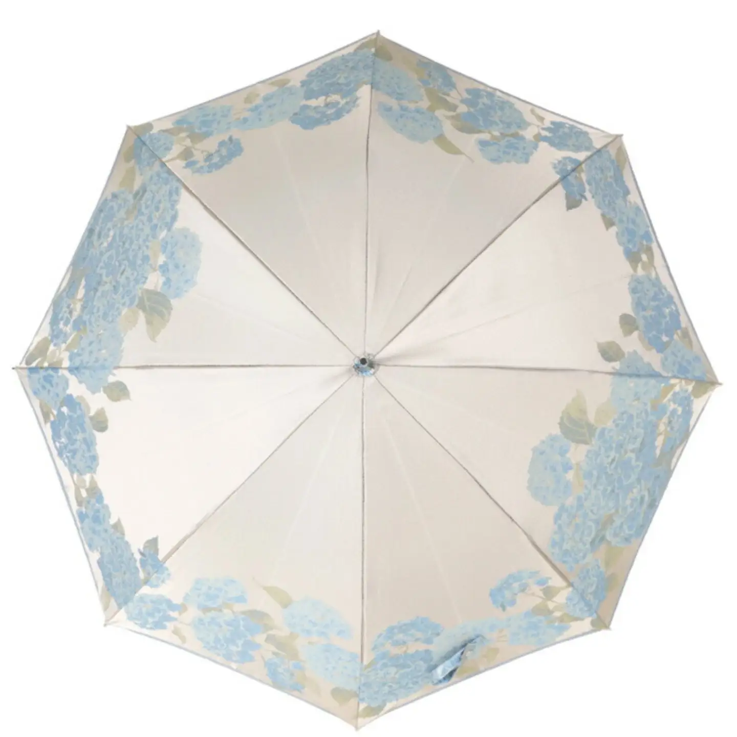 【槙田商店】晴雨兼用長傘　絵おり　紫陽花　ブルー