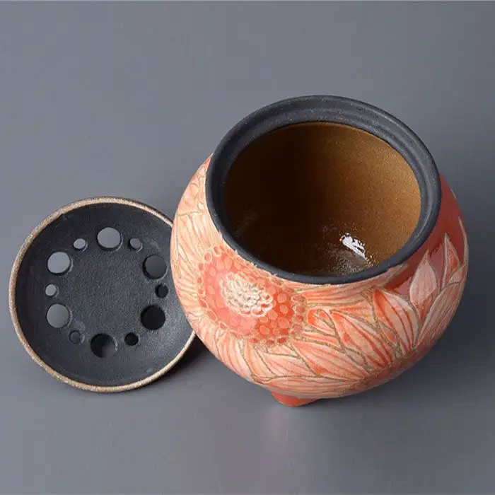 【波佐見焼】作：馬場正人 ひまわり香炉 木箱入り 香炉 香立て 【正人窯】【くらわんか】 [AA41] 波佐見焼 香炉
