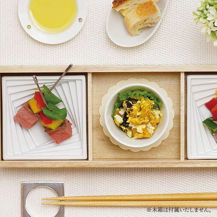 【波佐見焼】スパイラル 小鉢（三角・四角）各6点 計12点セット 食器 皿 【丹心窯】 [AB19] 波佐見焼
