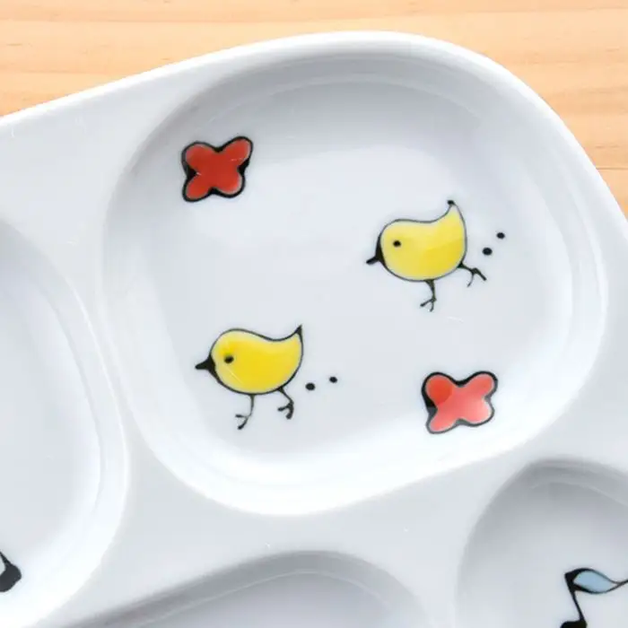 【波佐見焼】子ども 茶碗 セット「青い鳥」プレート・ミニ マグカップ・茶椀 食器 皿 【大新窯】 [DC12]  波佐見焼