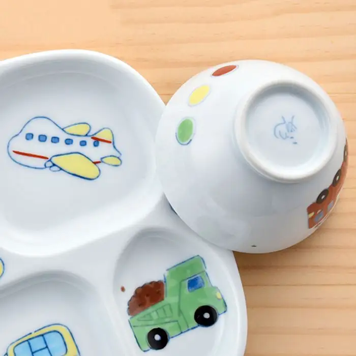 【波佐見焼】子ども 茶碗 セット「ぼくのうつわ」 プレート ・ミニ コップ・茶椀 食器 皿 【大新窯】 [DC14]  波佐見焼