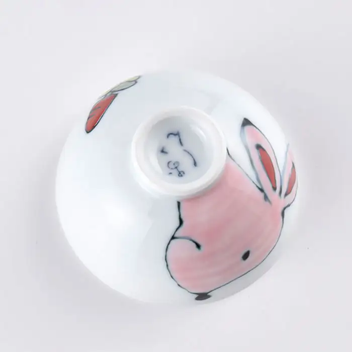 【波佐見焼】NEW 子ども 茶碗 3点セット「うさぎ」 食器 皿 【大新窯】 [DC30]  波佐見焼