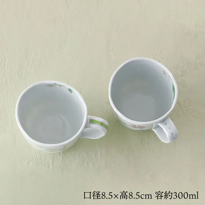 【波佐見焼】色絵ヒメジオン・イワザクラ マグカップ 揃い 食器 皿 【藍水】 [GB15]  波佐見焼