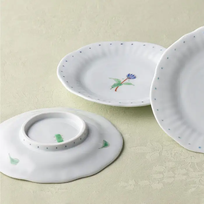 【波佐見焼】一つ花銘々皿 小皿 3枚セット 食器 皿 【藍水】 [GB18]  波佐見焼