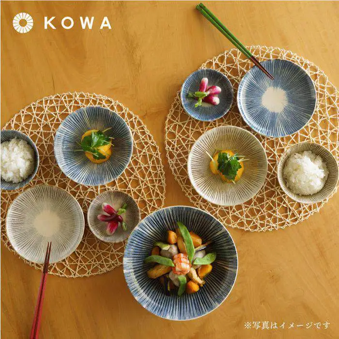 【波佐見焼】十草彫り（とくさぼり）4枚セット 取皿・ 小皿 （青・茶） 食器 皿 【光和陶器】 [SC08]  波佐見焼