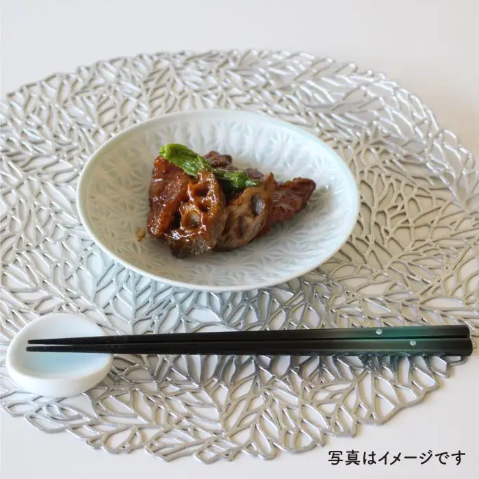 【波佐見焼】麻の葉シリーズ 15.5cm プレート M ホワイト 5枚セット 皿 【陶芸ゆたか】 [VA48]  波佐見焼