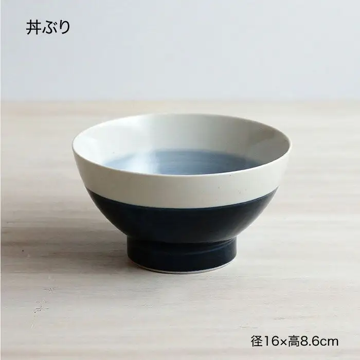 【波佐見焼】kurawanka半青・半赤柄 6点セット そばちょこ 茶碗 どんぶり 食器 皿 【和山】 [WB16]  波佐見焼