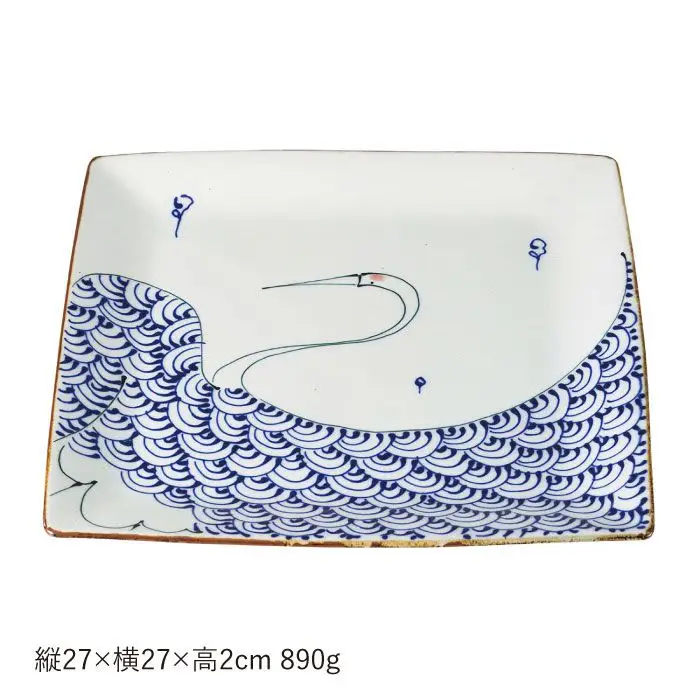 【波佐見焼】kotohogi 正角皿 大鶴 食器 皿 【西海陶器】 [OA107] 波佐見焼