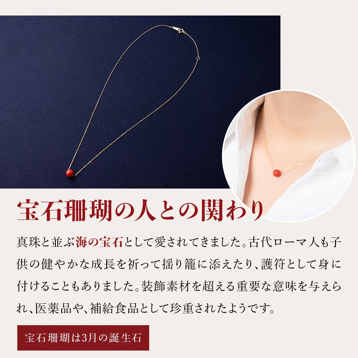宝石珊瑚 ネックレス 珊瑚 FN-Limited-PR