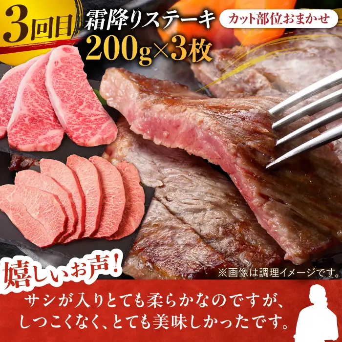 【全3回定期便】旨みじゅわ? A4 A5 佐賀牛 霜降り定期便 3,000g 総計3kg 吉野ヶ里町/ミートフーズ華松[FAY022]