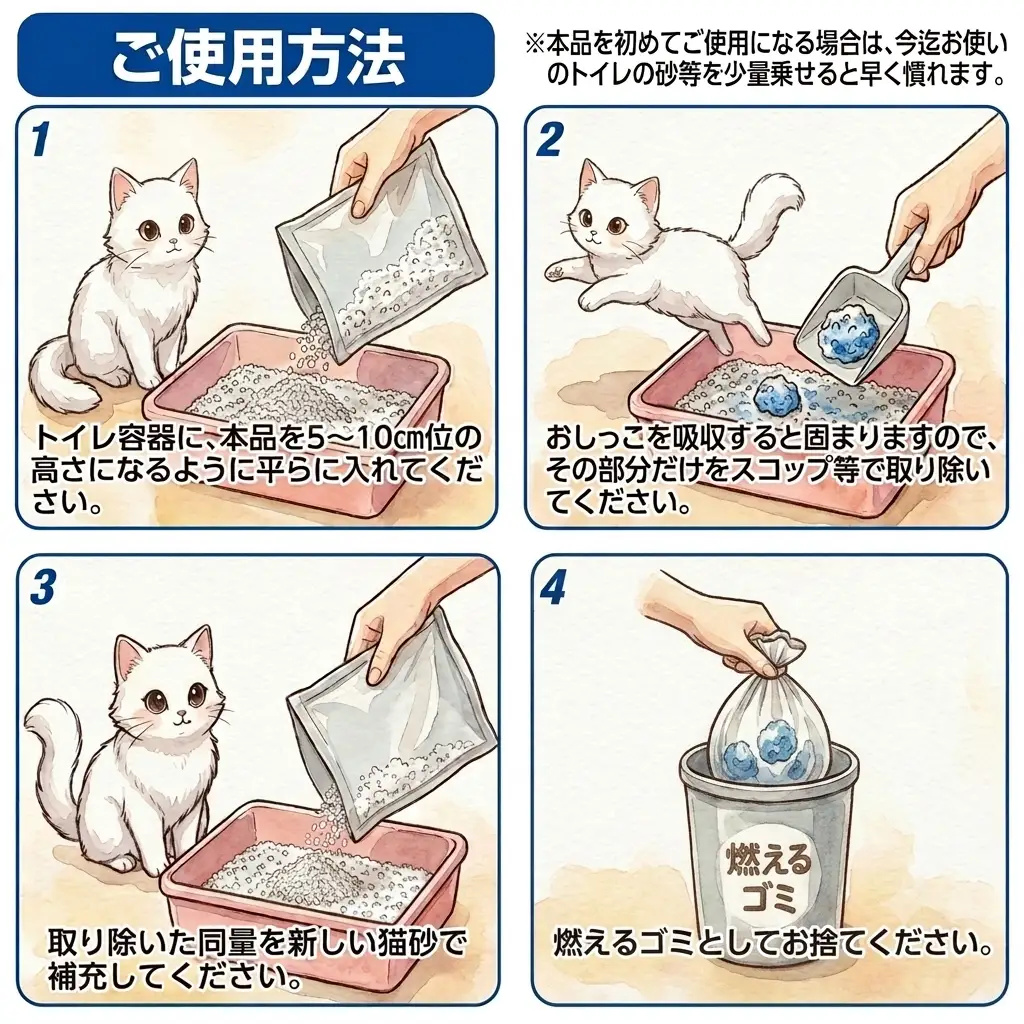 LOVEにゃんブルーでキャッチ 猫砂 12L×5袋 紙砂 色が青に変わる しっかり固まる 燃えるゴミ 水洗トイレ使用不可 消臭 ニャン 猫 ネコ ねこ まとめ買い ペット用 消耗 衛生 防災 備蓄 日本製 国産 SDGs サノテック 静岡 富士市 [sf024-019]