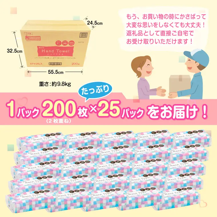 ペーパータオル ダブル 25個 ソフトタイプ ペーパー  [sf002-075]