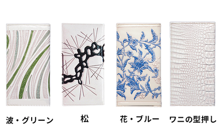 カードケース姫路革細工民芸品伝統技術カードケース 小花