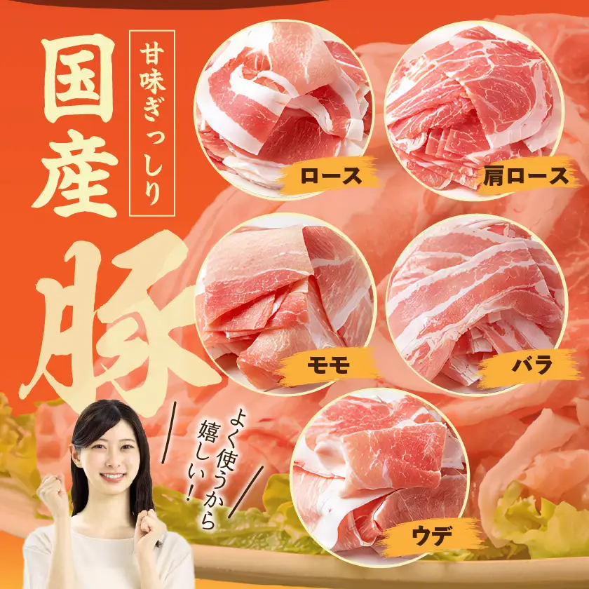 【訳あり】国産牛肉・豚部位ミックス 2.1kg〔AA-2505〕 牛肉