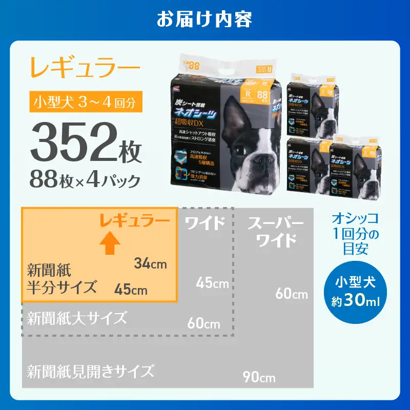 ペットシーツ ネオシーツ 超吸収DX レギュラー 4パック 消臭 ペット シーツ[sf002-089]