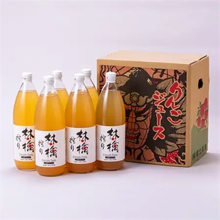 無添加5品種ブレンドりんごジュース　1L×6本_飲料・ドリンク りんごジュース 果汁飲料 林檎ジュース アップルジュース リンゴジュース_【1074184】