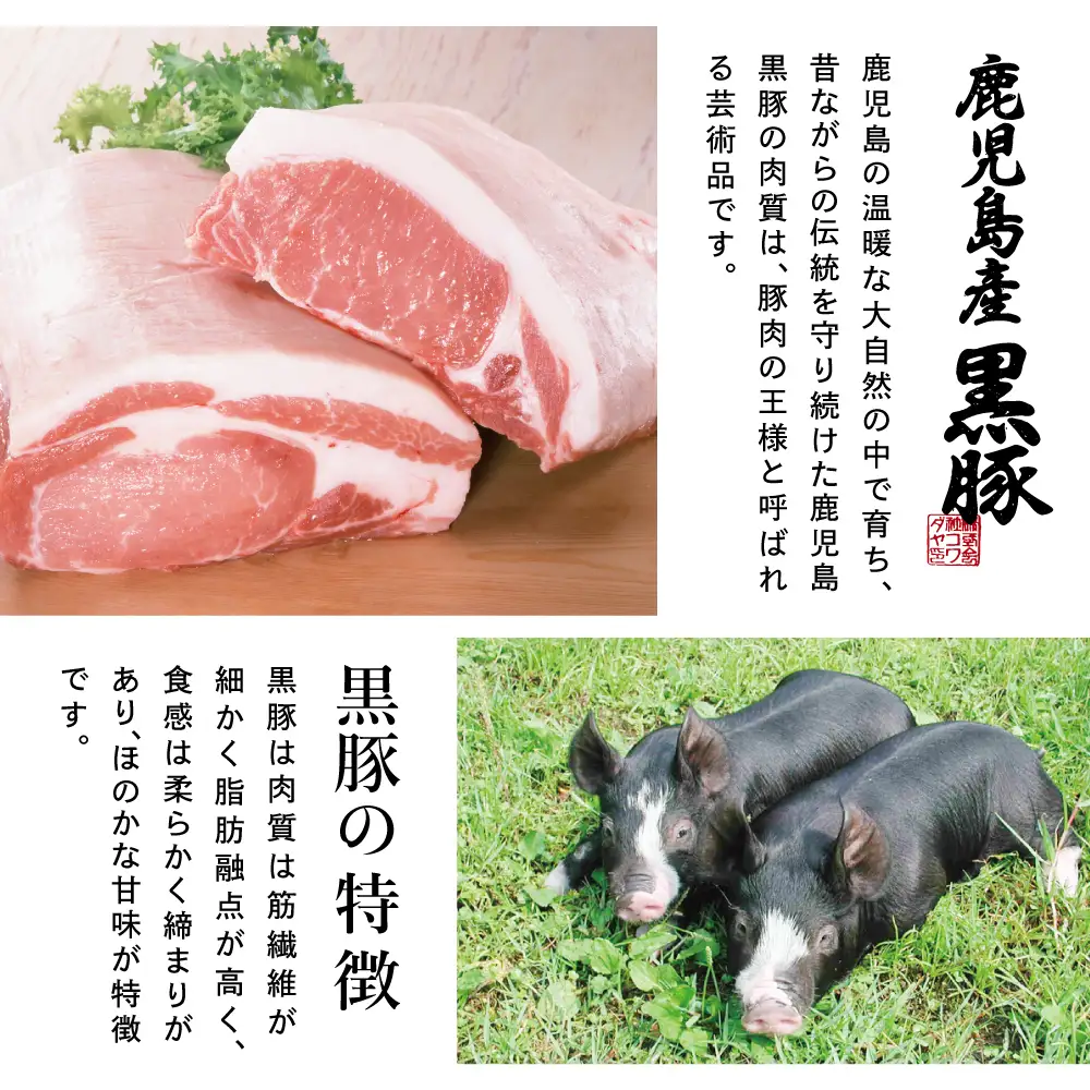 【鹿児島県産】厳選黒豚 便利な3種1.5kg（ロース、モモ、ミンチ） 国産 豚肉 お肉 ハンバーグ カレー しゃぶしゃぶ 小分けパック 詰め合わせ セット 冷凍 コワダヤ