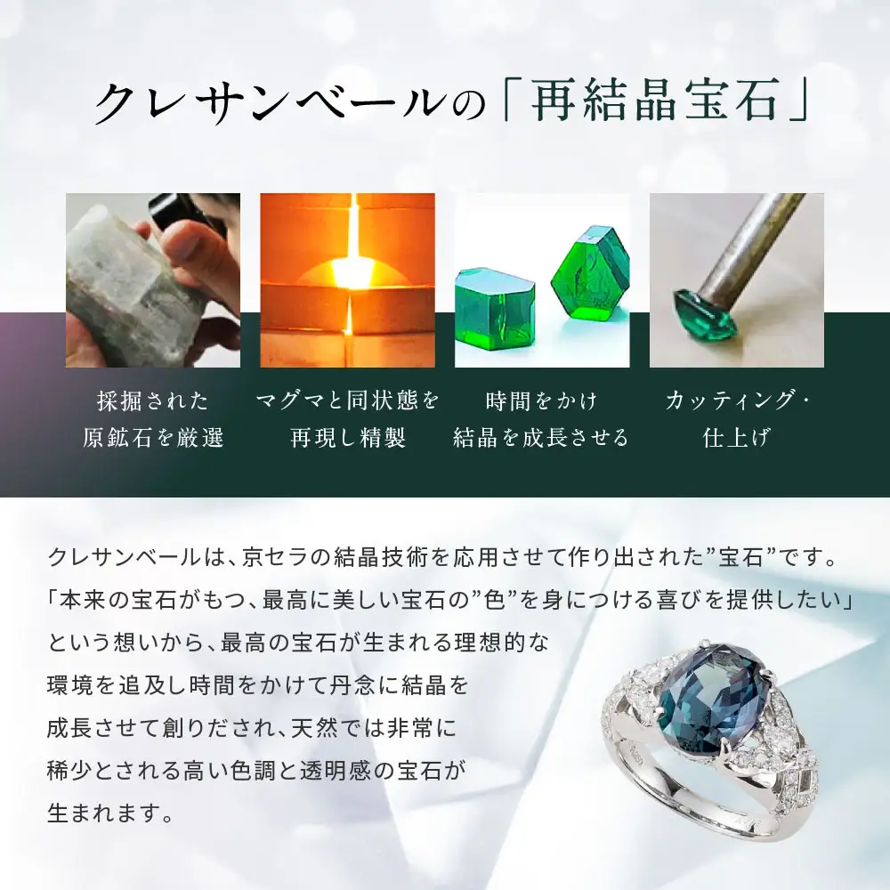 【京セラ】クレサンベール〈アレキサンドライト・天然ダイヤモンド〉リング｜京都 ジュエリー 人気ブランド ジュエリー