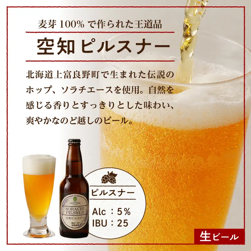 伝説のホップ「ソラチエース」使用のピルスナー６本