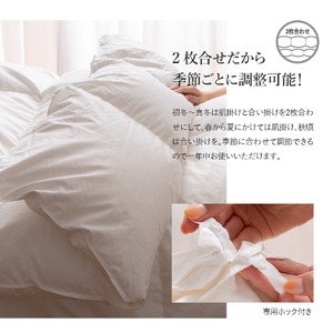  抗菌 ・ 抗ウイルス 加工 羽毛2枚合わせふとん （ セミダブル ）【 甲州羽毛ふとん 】 寝具 掛け布団 セミダブル 抗菌布団 回収キット付き 