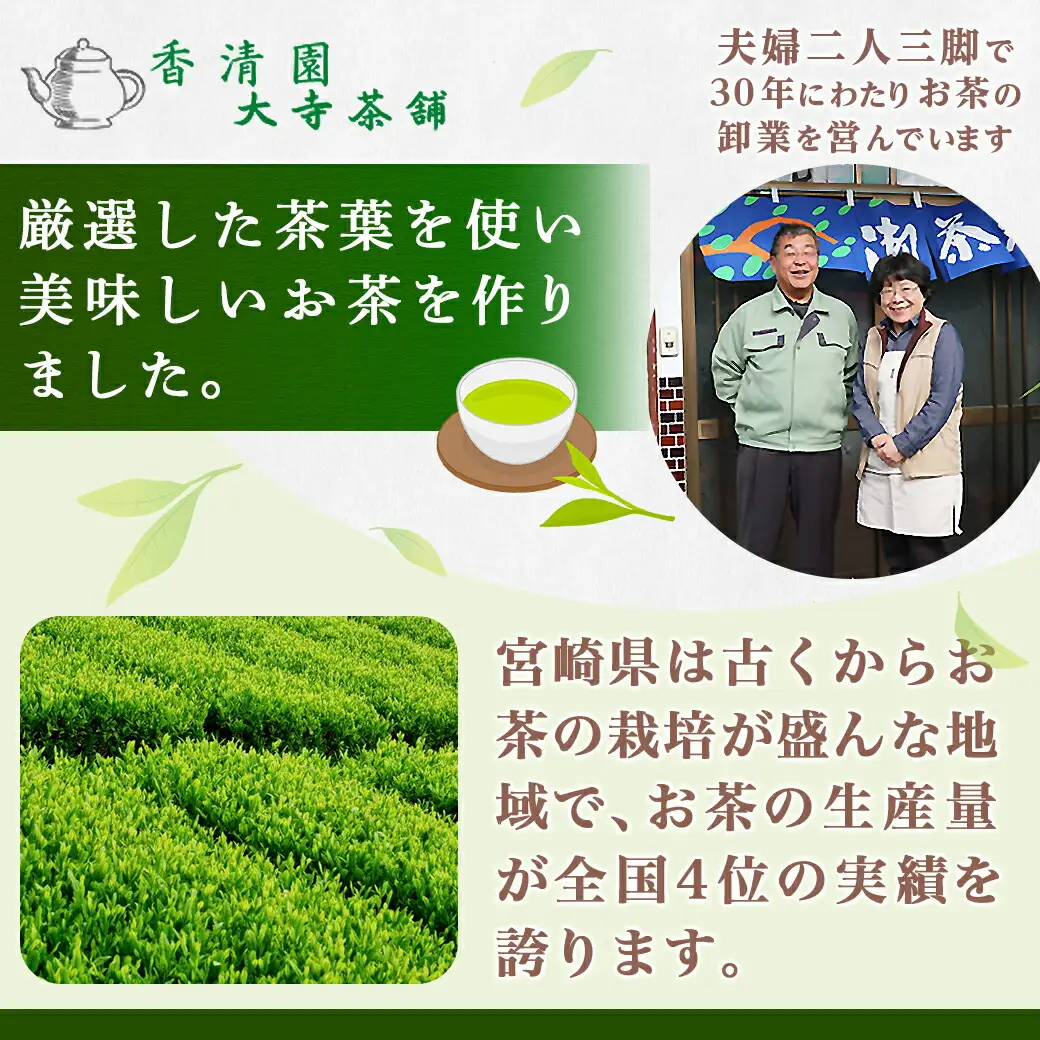 【元気モリモリ福袋】気分リフレッシュ!特上煎茶4本セット〔AA-48-002〕_(都城市) お茶の産地 宮崎県産産茶 最高級品 ホットでも冷茶でも 日本茶