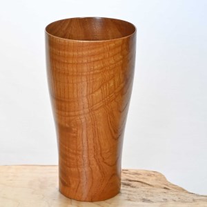 木製欅帯杢ビールタンブラー