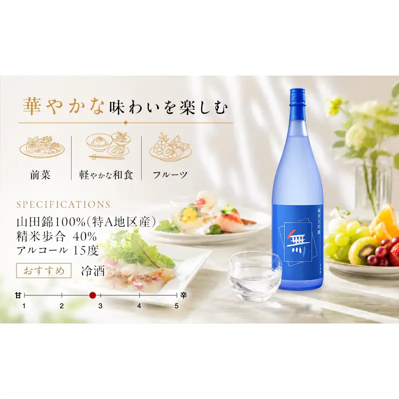 日本酒純米大吟醸青乃無一升瓶日本酒【1800ml】