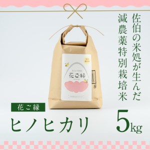 ＜先行予約受付中！2026年11月より発送開始予定＞【令和8年産】 減農薬特別栽培米 はなご縁 (計5kg) 米 ひのひかり ヒノヒカリ 精米 白米 大分県産 数量限定 大分県 佐伯市【HD129】【さいき本舗 城下堂】