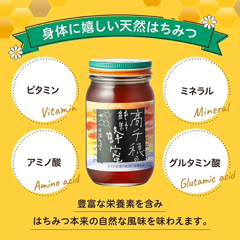 【6ヶ月定期便】日本みつばち 高千穂の純粋蜂蜜 600g×2本 セット 瓶 蜂蜜 はちみつ ハチミツ 百花蜜 自然蜜100% 調味料 定期 はちみつセット 瓶 贈答 贈り物 ギフト プレゼント おすそ分け 普段使い セット 高千穂産 国産 九州 _Tk006-t021