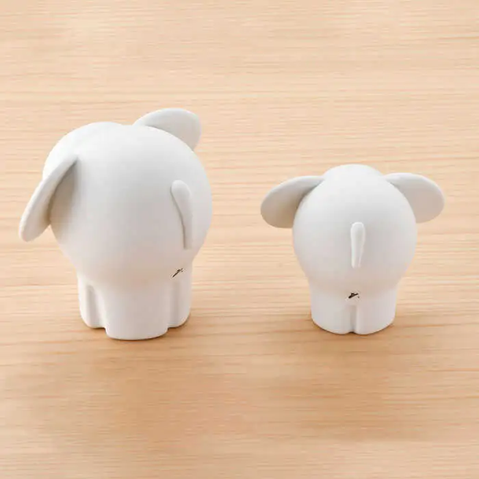 【波佐見焼】 置物 ・新ぞう大小（無釉・つや無し） インテリア 陶器 雑貨 【アトリエやま】 [RE07]  波佐見焼