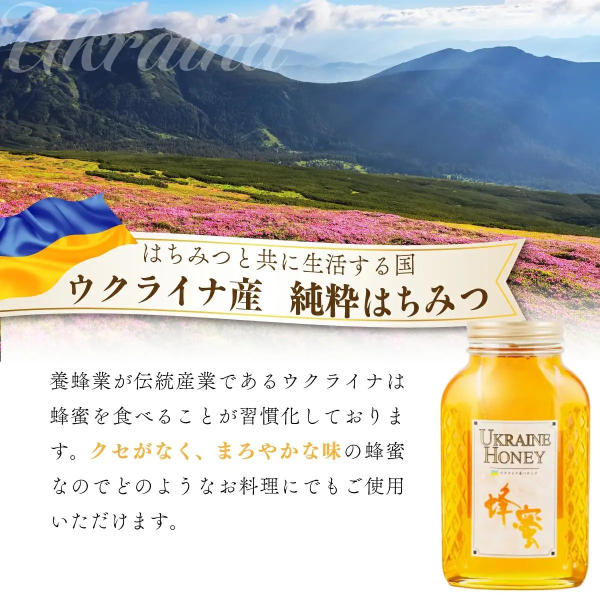 アルゼンチン産｢純粋蜂蜜｣ 800g･ウクライナ産｢純粋蜂蜜｣ 800g C-519