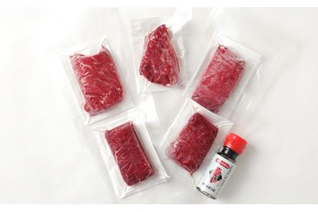 筋肉セット 鮮馬刺し ロース ブロック 500g（約100g×5）タレ付き
