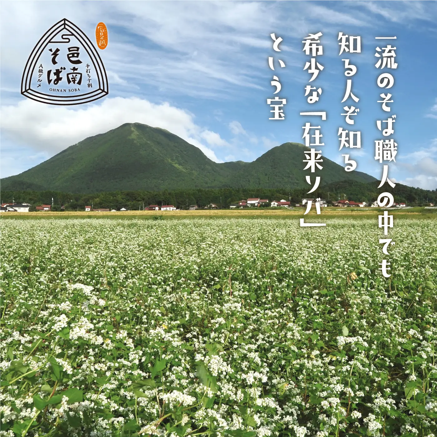 香りとのどごしにこだわった“邑南十割そば”（4人前）