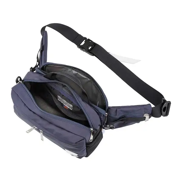 豊岡鞄 CIE WEATHER BODYBAG with MARKET BAG（071954）ネイビー / 木和田正昭商店 撥水 ウエストポーチ ボディバッグ ウエストバッグ メンズ レディース スマートフォン 財布 A5手帳収納 エコバッグ付属