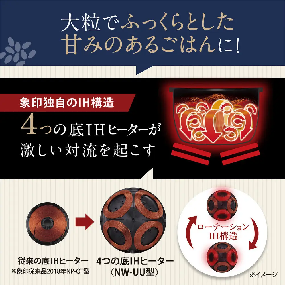 象印 圧力IH炊飯ジャー ( 炊飯器 ) 「 炎舞炊き 」4合  NWUU07-BZ 黒 炊飯器