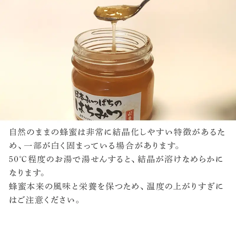 日本ミツバチの純粋はちみつ 240g×2個 (合計480g)