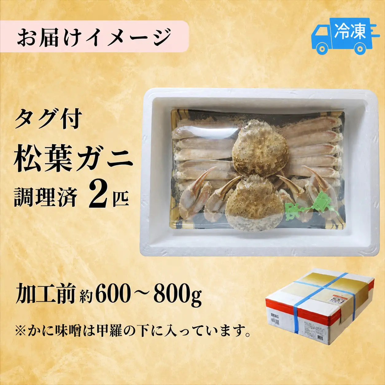 【訳あり･数量限定】松葉がに 2匹【令和8年11月中旬以降発送予定】かに カニ 07-38