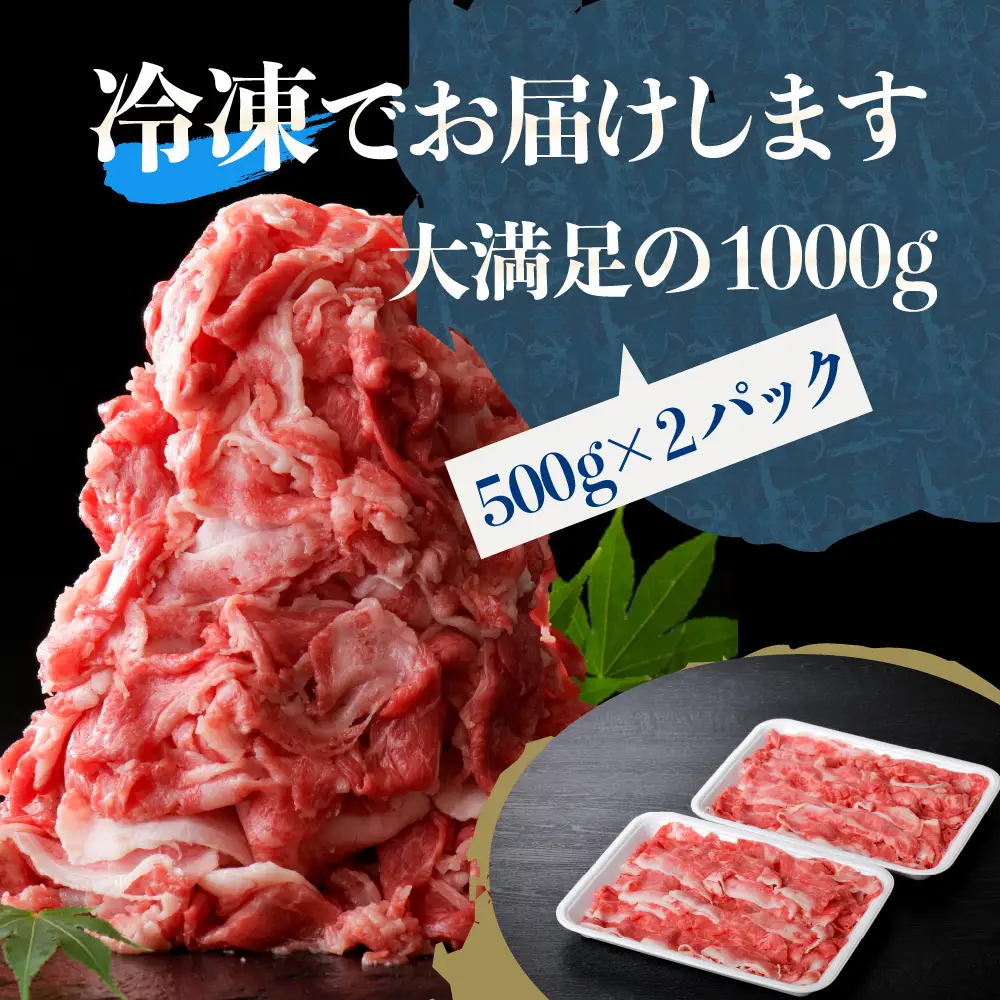 【ふるなびWEEK対象】山形牛 5等級 切り落とし 1kg 500g×2 山形牛 牛肉