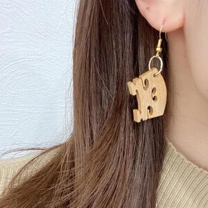 バイオリンの駒で作ったピアス ピアス