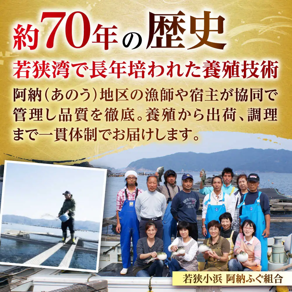 【先行予約/10月19日より順次配送】【着日指定・のし対応可】若狭ふぐ 特選鍋＆刺身セット 冷蔵 4人前  小浜市 / 阿納ふぐ組合 [BFAC003] 