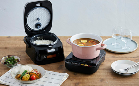 炊飯器 3合 RC-IM30-B ブラック アイリスオーヤマ  IHジャー炊飯器