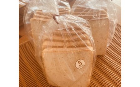 3回定期便 3ヵ月 全粒粉食パン（５枚入り×３袋）（アレルギー対応）【J00001】