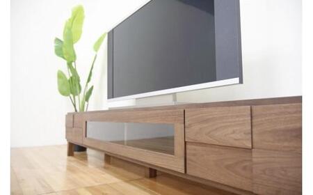 テレビ台 テレビボード 幅200 ウォールナット 無垢材 引き出し 収納 デッキ収納 TV台 ローボード 脚付き 大川家具 丸田木工 ボニー