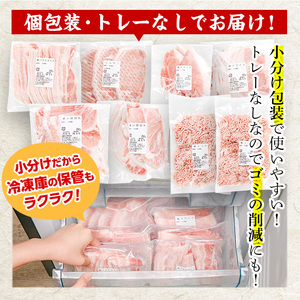 ＜定期便・全3回 (毎月)＞ 豚肉 バラエティーパック (2kg×3回・総量6kg) 【BD321】【西日本畜産】