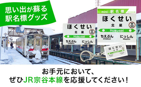 【令和3年3月13日廃駅】ＪＲ宗谷本線応援「北星駅」セット電車 鉄道 グッズ ご当地 ※離島への配送不可《60日以内に出荷予定(土日祝除く)》 mini 駅名標 雑貨 JR北海道 鉄道ファン 電車 でんしゃ 趣味 ミニサイズ マグネット 駅名グッズ